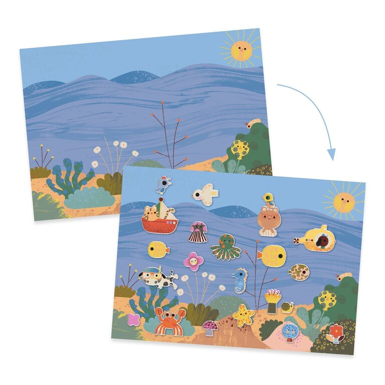 DJECO AUTOCOLLANTS REPOSITIONNABLES - SUMMERTIME