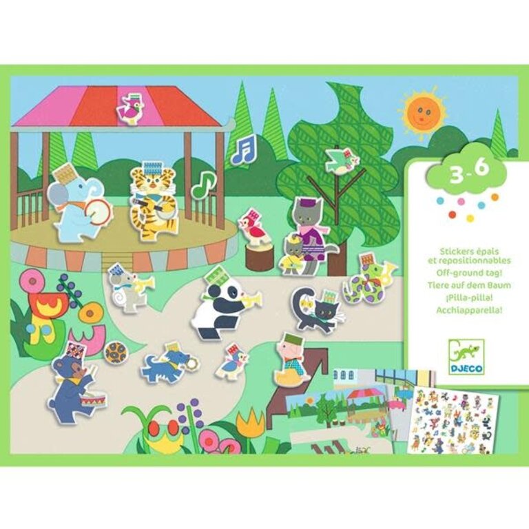DJECO REPOSITIONABLE STICKERS - MARCHING BAND