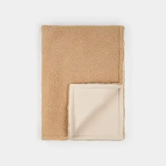 PETIT LEM COUVERTURE EN SHERPA POLAIRE - SABLE