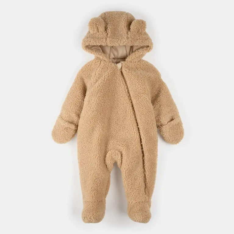 PETIT LEM COMBINAISON D'OURS EN PELUCHE - SABLE