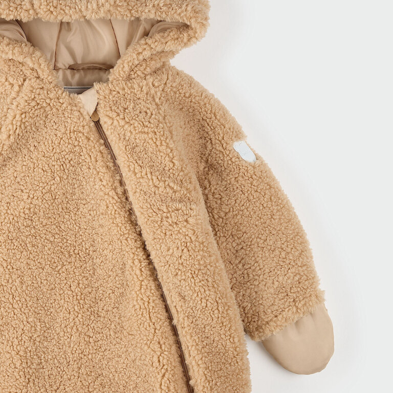 PETIT LEM COMBINAISON D'OURS EN PELUCHE - SABLE