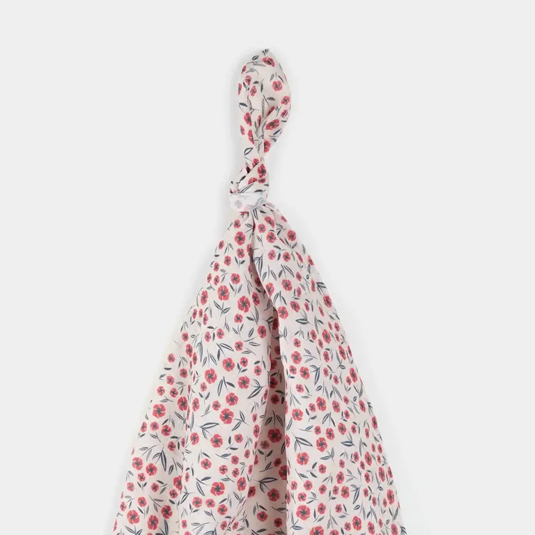 PETIT LEM MOUSSELINE À IMPRIMÉ DE COQUELICOTS - POPPY