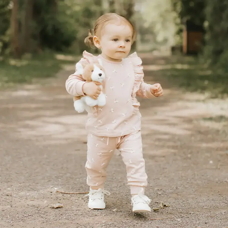 PETIT LEM ENSEMBLE À IMPRIMÉ DE MARGUERITES - ROSE
