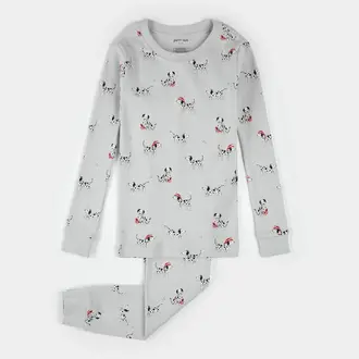 PETIT LEM PYJAMA 2 PCS À IMPRIMÉ DE POMPIER DALMATIEN - GRIS