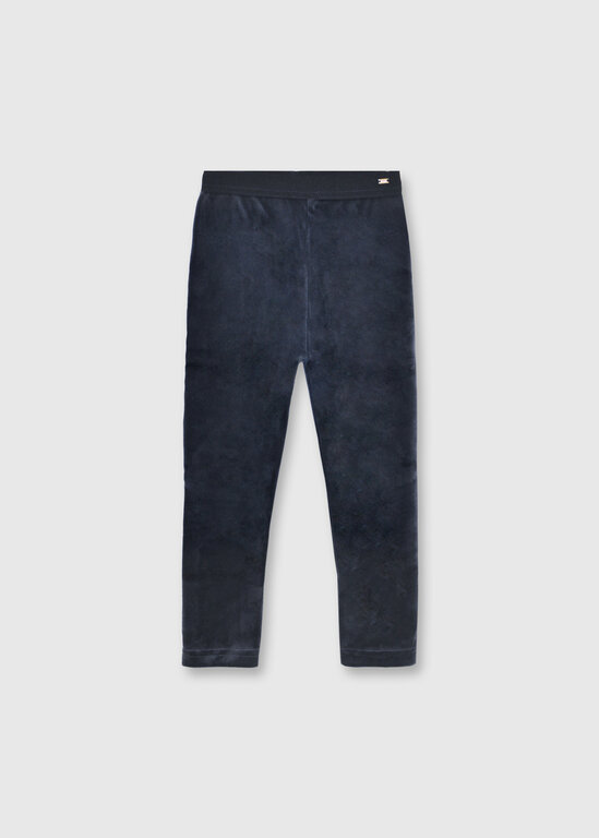 LEGGING EN VELOURS - MARINE