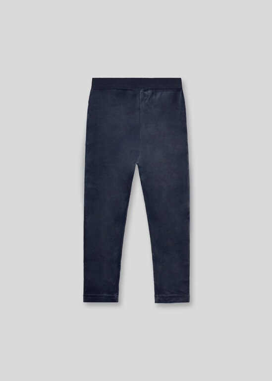 LEGGING EN VELOURS - MARINE