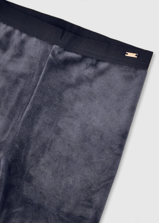 LEGGING EN VELOURS - MARINE