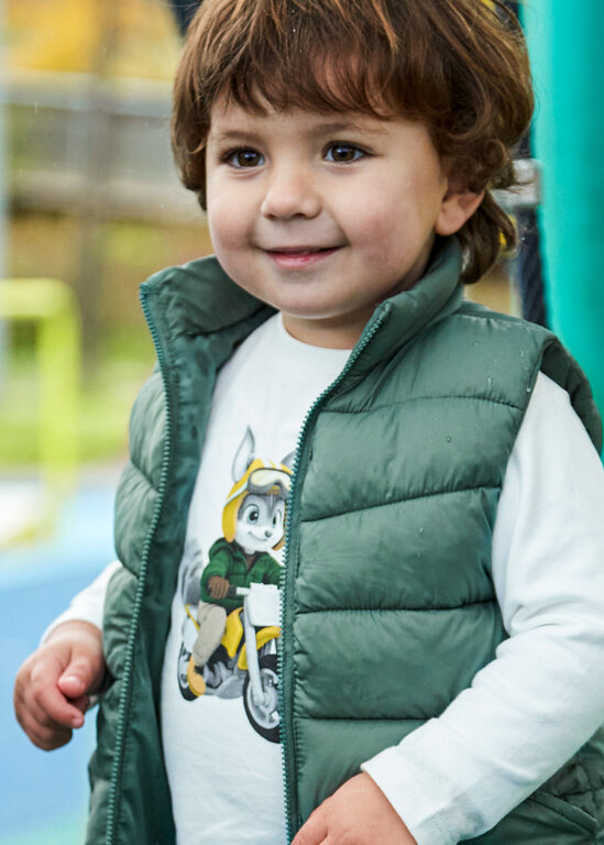 MAYORAL CHANDAIL MANCHES LONGUES AVEC IMPRIMÉ DE RENARD EN MOTO - BLANC