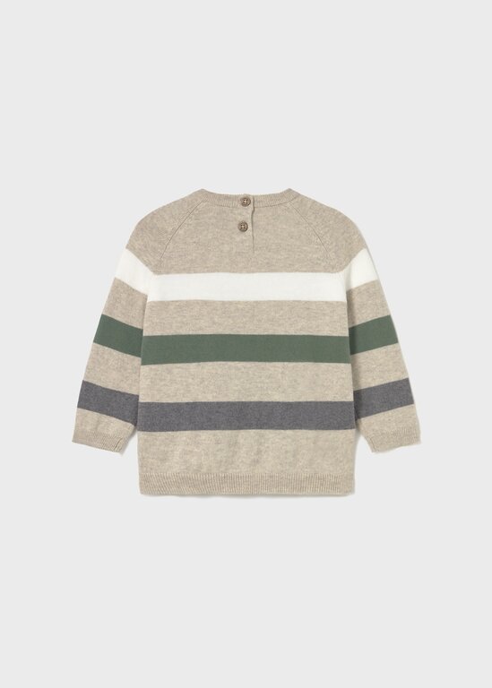 MAYORAL PULL À RAYURES CONTRASTANTES - SABLE