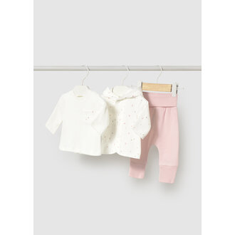 MAYORAL ENSEMBLE NOUVEAU-NÉ 3 PIÈCES - ROSE BABY