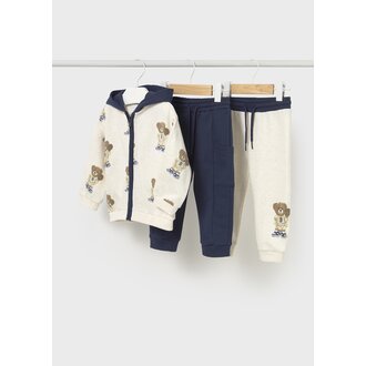 MAYORAL ENSEMBLE 2 PIÈCES EN MOLLETON À MOTIFS D'OURSONS - BEIGE