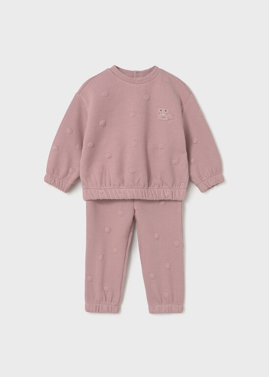 MAYORAL ENSEMBLE EN MOLLETON À POIS MATELASSÉ - QUARTZ