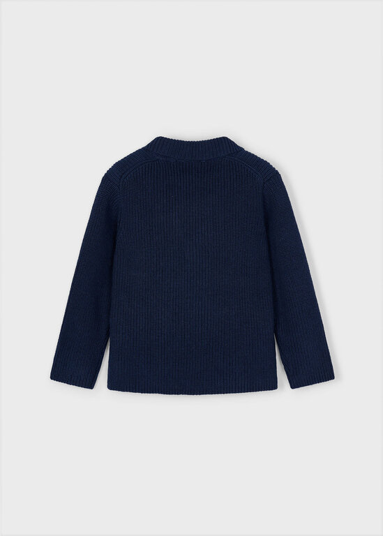 VESTE EN TRICOT - MARINE