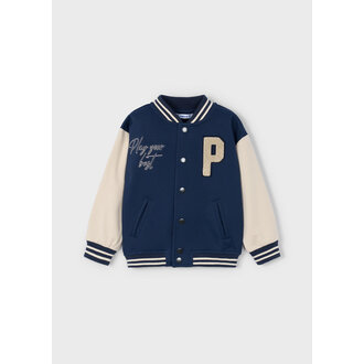 VESTE UNIVERSITAIRE AVEC ÉCUSSON - BLEU