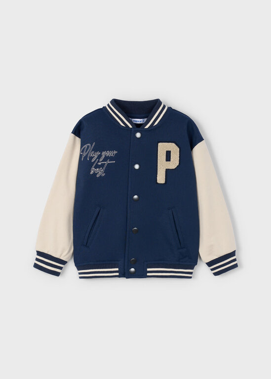 VESTE UNIVERSITAIRE AVEC ÉCUSSON - BLEU