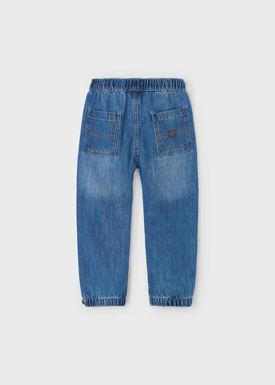 JOGGER EN DENIM - BLEU MOYEN