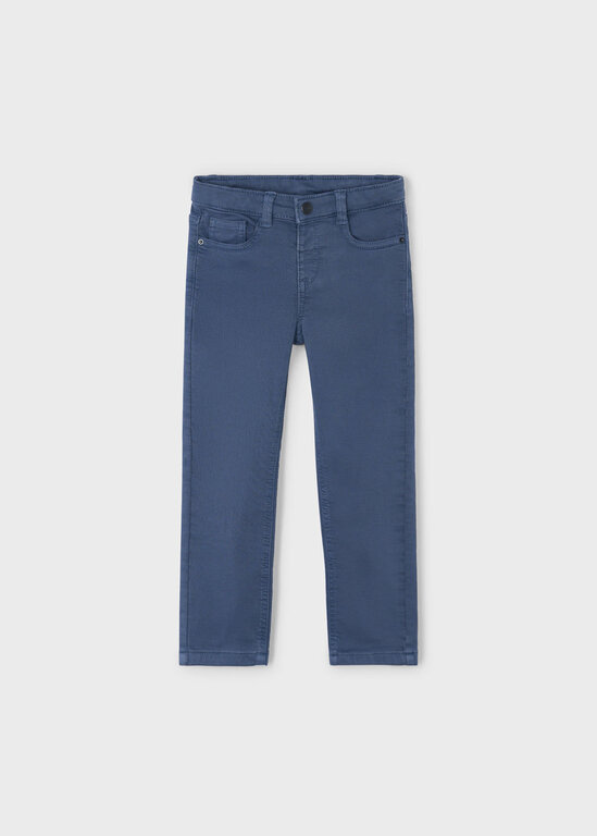 PANTALON BROSSÉ COUPE DROITE - ACIER