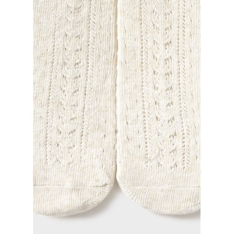 MAYORAL OPENWORK TIGHTS - MILK