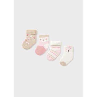 MAYORAL LOT DE 4 CHAUSSETTES NOUVEAU-NÉ - ROSE QUARTZ