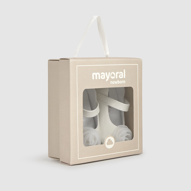 MAYORAL BALLERINE À FLEUR - ÉCRU