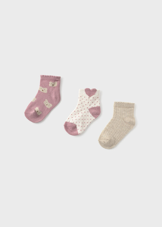 MAYORAL LOT DE 3 CHAUSSETTES BÉBÉ - ORCHIDÉE