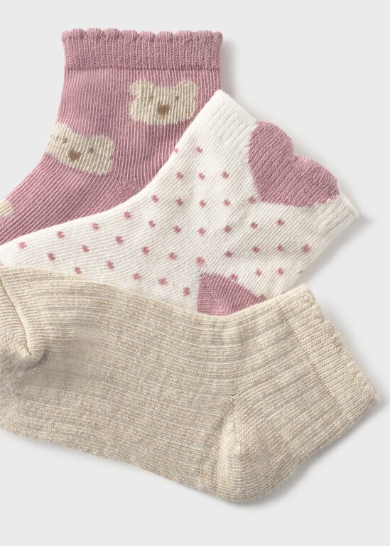 MAYORAL LOT DE 3 CHAUSSETTES BÉBÉ - ORCHIDÉE