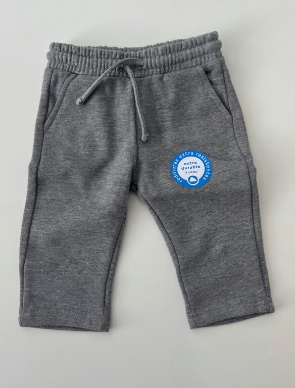 PANTALON EN MOLLETON BASIQUE - GRIS