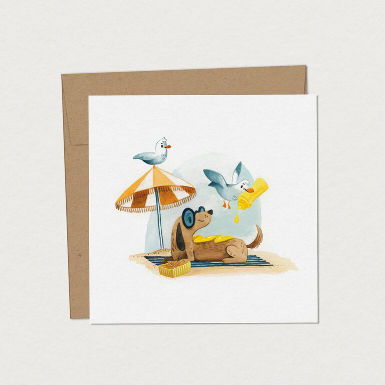 MIMOSA DESIGN CARTE DE SOUHAITS - HOT-DOG MOUTARDE