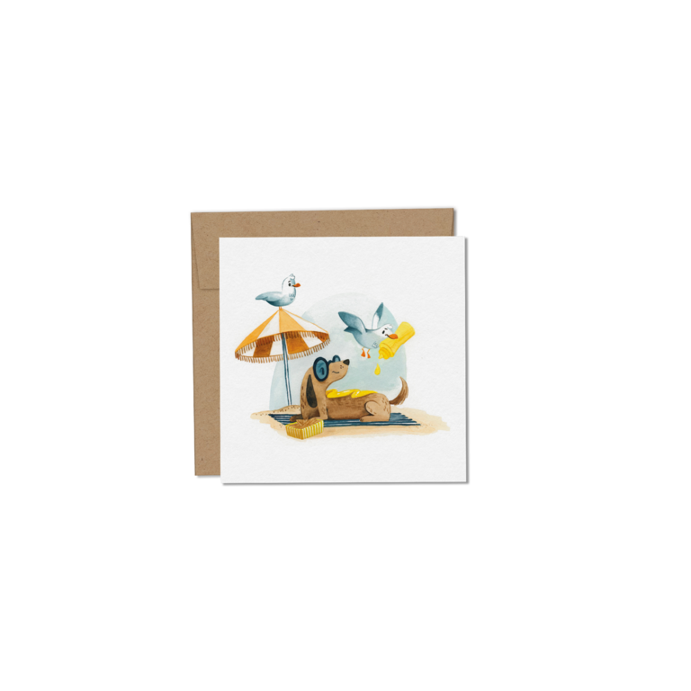 MIMOSA DESIGN MINI CARTE DE SOUHAITS - HOT-DOG MOUTARDE