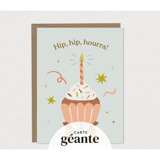 MIMOSA DESIGN CARTE DE SOUHAITS GÉANTE - HIP HIP HOURRA!