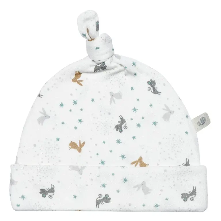 PERLIMPINPIN BONNET EN BAMBOU À (1-3 MOIS) - SOURIS