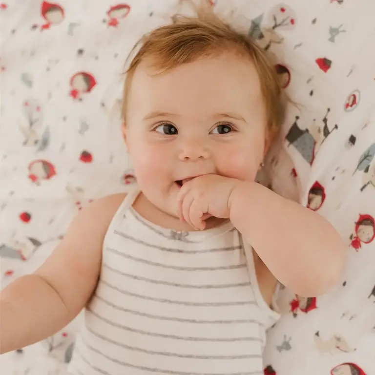 PERLIMPINPIN MOUSSELINE EN COTON - CHAPERON ROUGE