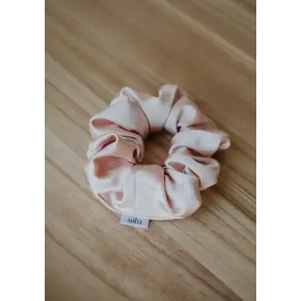 SOHA CHOUCHOU EN SATIN - ROSE PÂLE