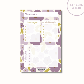 ENSEIGNANTES INSPIRANTES BLOC-NOTE PLANIFICATION DE PROF - LAVANDE 2.0