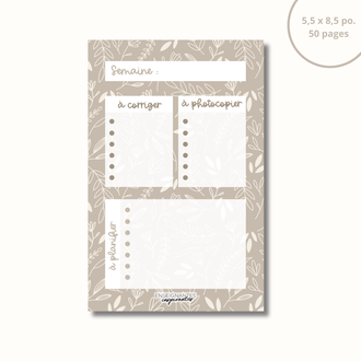 ENSEIGNANTES INSPIRANTES BLOC-NOTE PLANIFICATION DE PROF - LINE ART