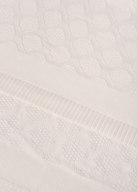 COUVERTURE EN TRICOT - ÉCRU