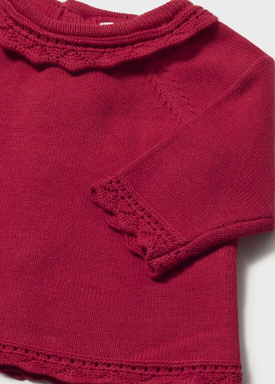 ENSEMBLE TRICOT ET BLOOMER 3 PIÈCES - CERISE