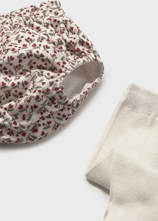 ENSEMBLE TRICOT ET BLOOMER 3 PIÈCES - CERISE
