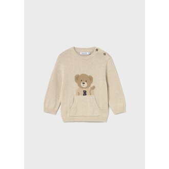 MAYORAL PULL INTARSIA OURS - CÉRÉALE
