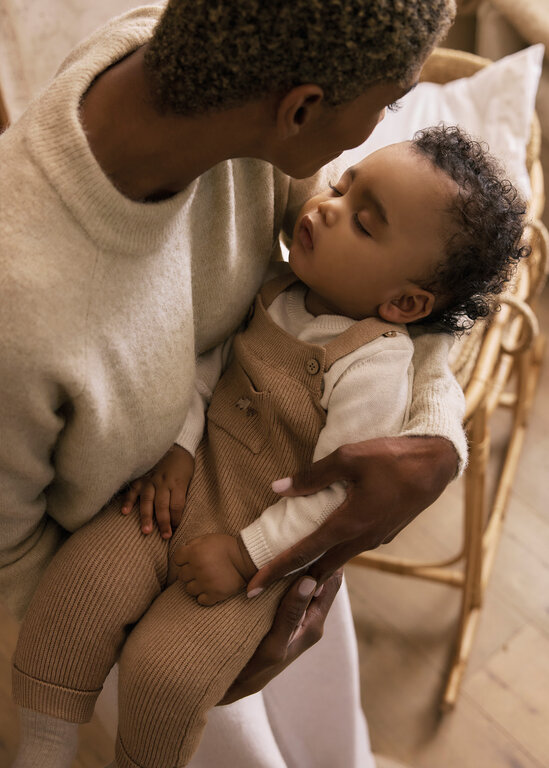 MAYORAL ENSEMBLE SALOPETTE EN TRICOT - TOFFEE