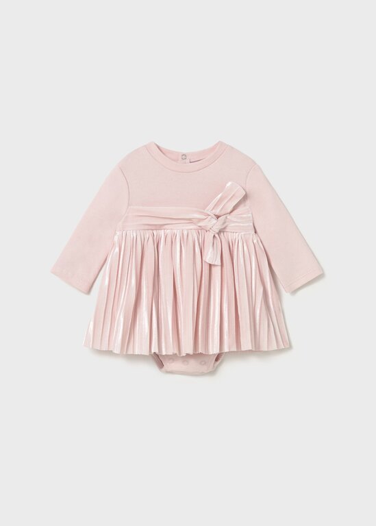 ROBE EN VELOURS - ROSE