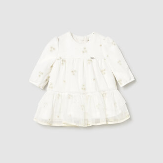 MAYORAL ROBE EN TULLE AVEC DÉTAIL DORÉ - ÉCRU