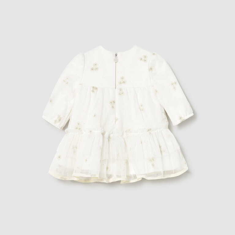 MAYORAL ROBE EN TULLE AVEC DÉTAIL DORÉ - ÉCRU