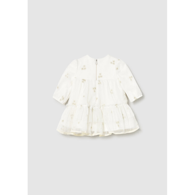 MAYORAL ROBE EN TULLE AVEC DÉTAIL DORÉ - ÉCRU