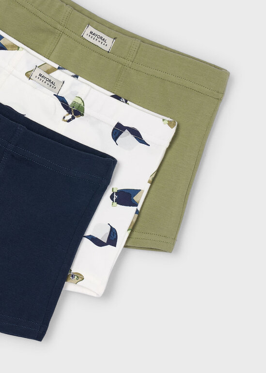 MAYORAL ENSEMBLE 3 BOXERS PLANCHE À ROULETTE - PISTACHE