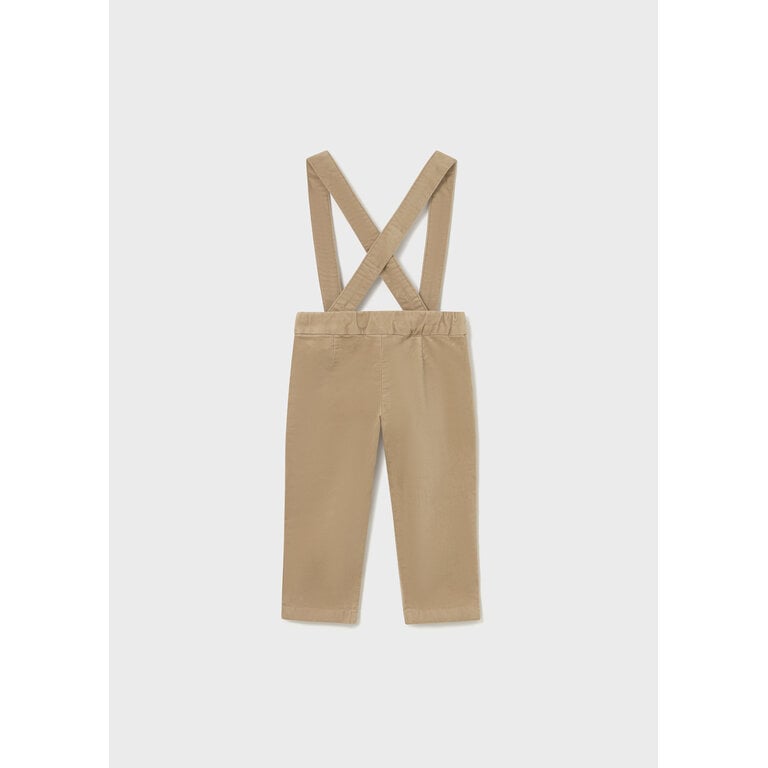 MAYORAL CORDUROY PANTS WITH SUSPENDERS - BEIGE