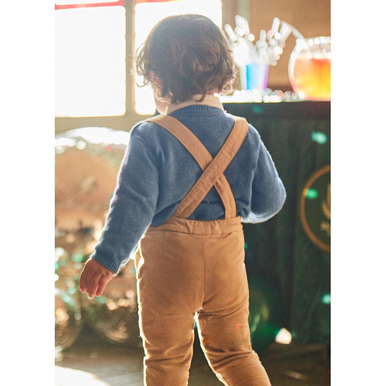 MAYORAL CORDUROY PANTS WITH SUSPENDERS - BEIGE
