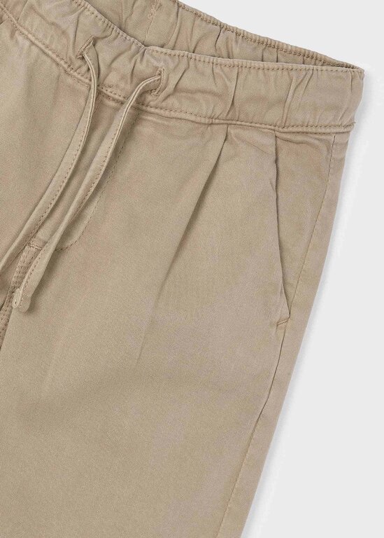 PANTALON JOGGER CHINO - CAJOU