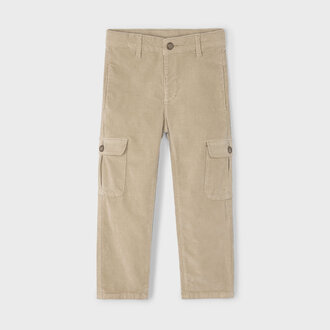 MAYORAL PANTALON CARGO EN VELOURS CÔTELÉ - BLÉ