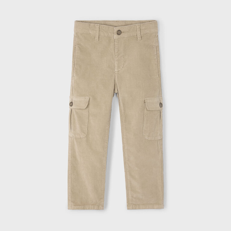 MAYORAL PANTALON CARGO EN VELOURS CÔTELÉ - BLÉ